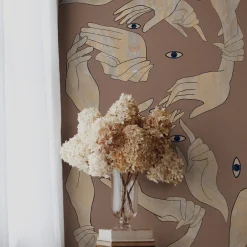 Uno, Nessuno Rosa Antico Cotone Wallpaper