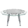 Unootto 8 Player Marble Edition White Poker Table