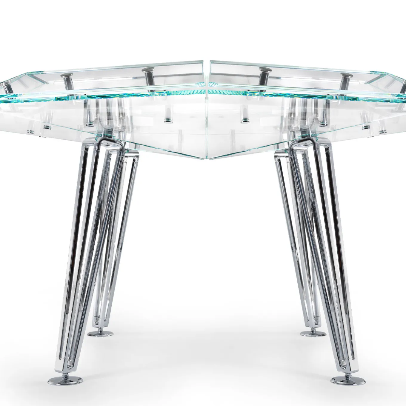 Unootto 8 Player Marble Edition White Poker Table