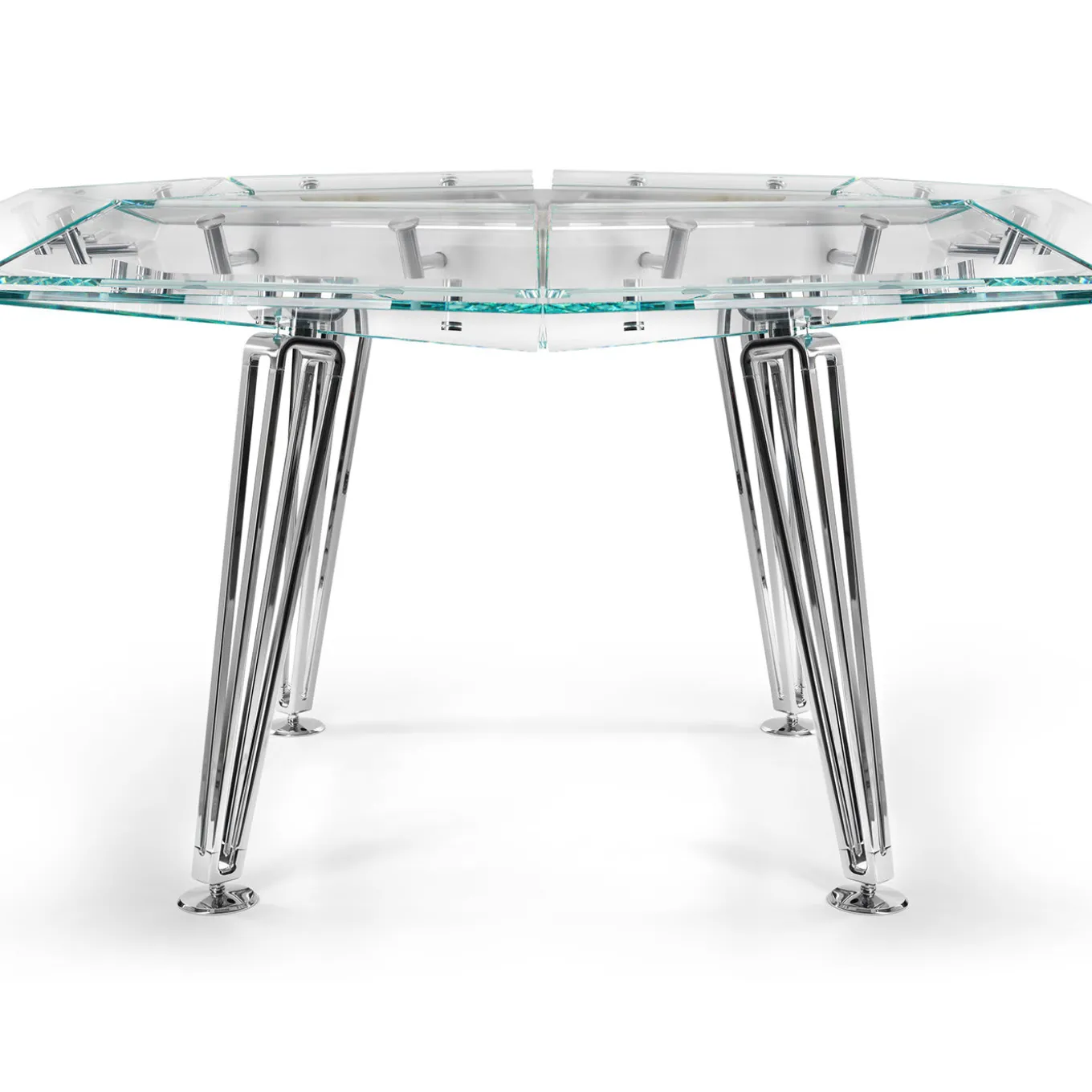Unootto 8 Player Marble Edition White Poker Table