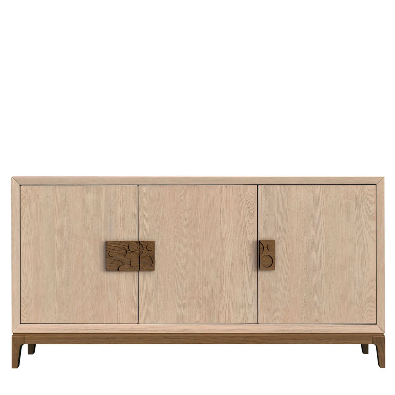Urban Grace Natural Walnut And Coffee Finish Ash Wood Sideboard