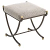 Urban Iron Stool with Upholstered Cushion