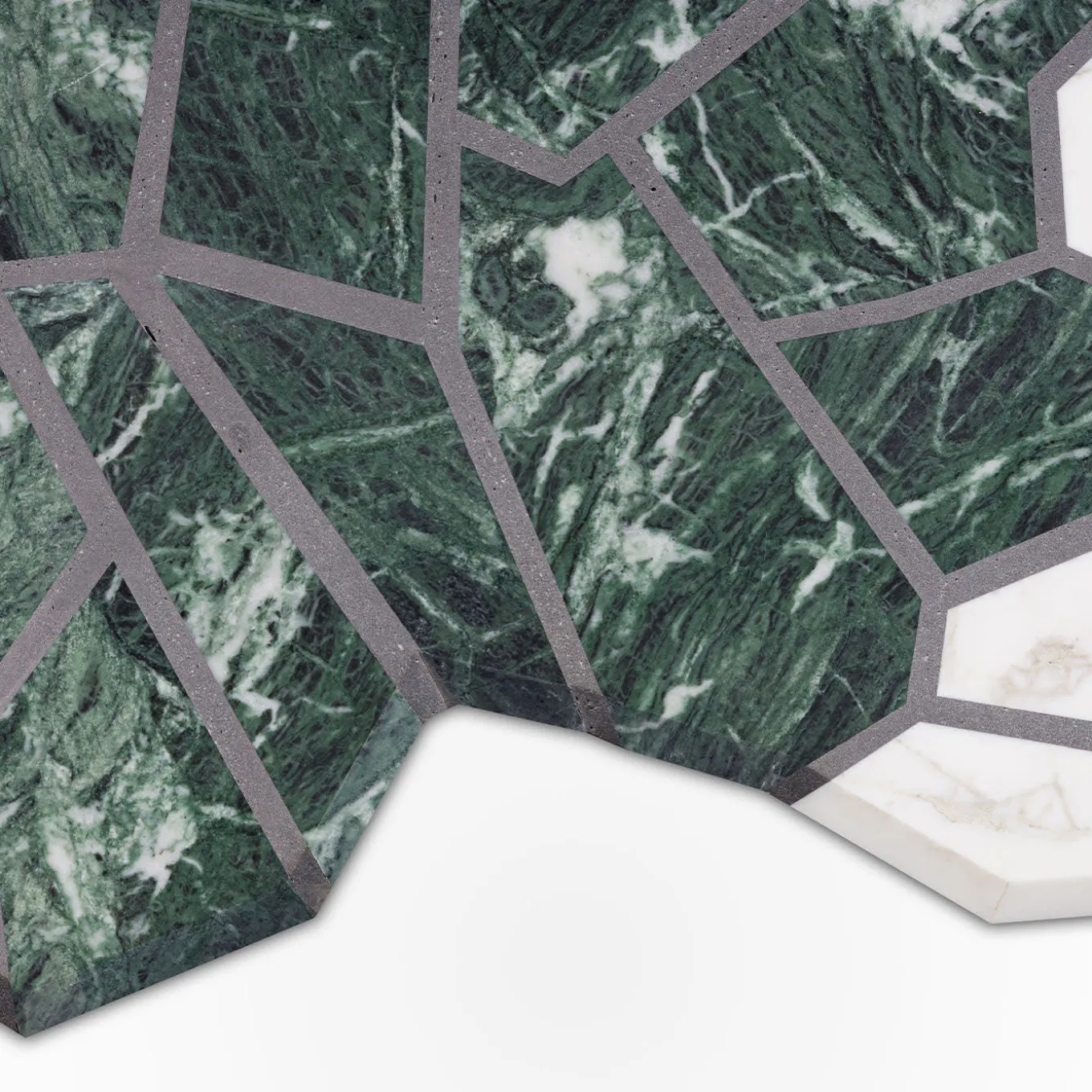 Vague Asymmetrical Marble Rug by Zanellato-Bortotto Studio