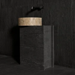 Vanity 60 Wood Cabinet and Passage Marble Wahsbasin