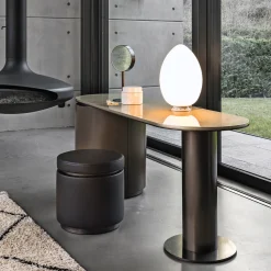 Vanity Loop Table with Metal Top
