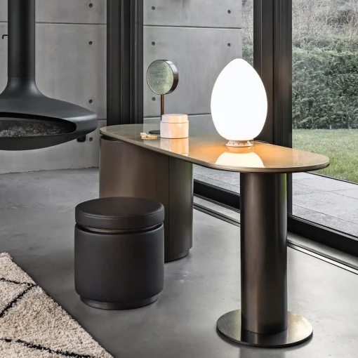 Vanity Loop Table with Metal Top