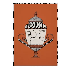 Vaso con Coperchio Print On Viscose - Limited Edition of 15 Pieces