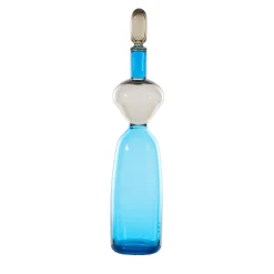 Vecchia Dama Anthropomorphic Blue Glass Vase by Gio Ponti