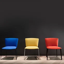 Vela Blue Sled Chair by Lievore Altherr Molina