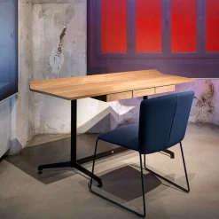 Vela Blue Sled Chair by Lievore Altherr Molina