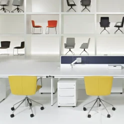 Vela Mustard Swivel Armchair by Lievore Altherr Molina