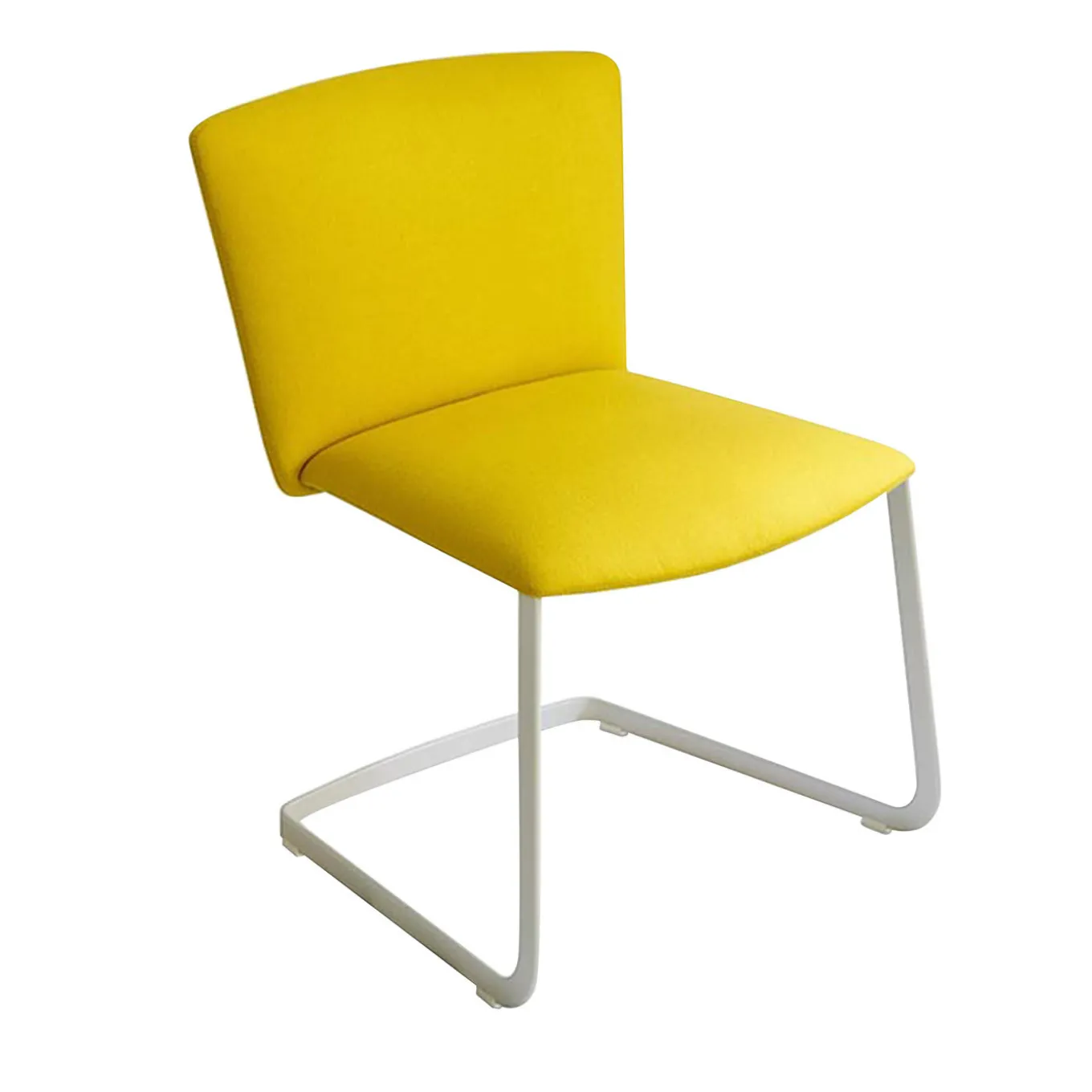 Vela Yellow Cantilever Chair by Lievore Altherr Molina