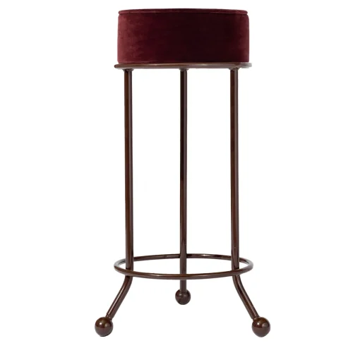 Velasca Red Iron High Bar Stool