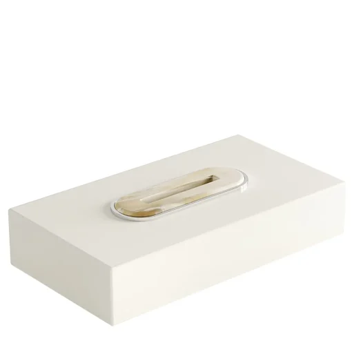 Veletta Glossy Ivory Tissue Box