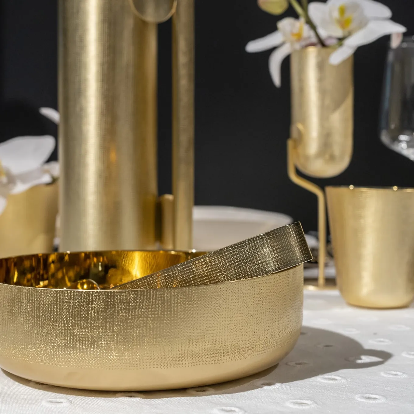 Velvet 1 Light Gold Brass Bread Basket