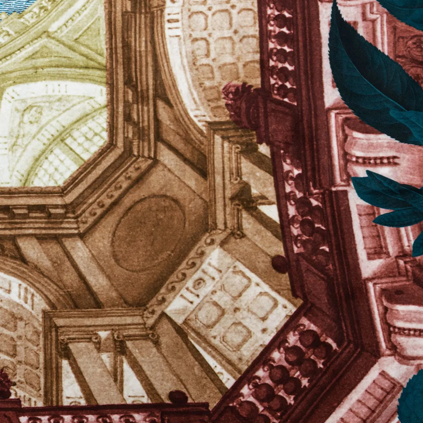 Velvet plaid with Acrobat and ceiling