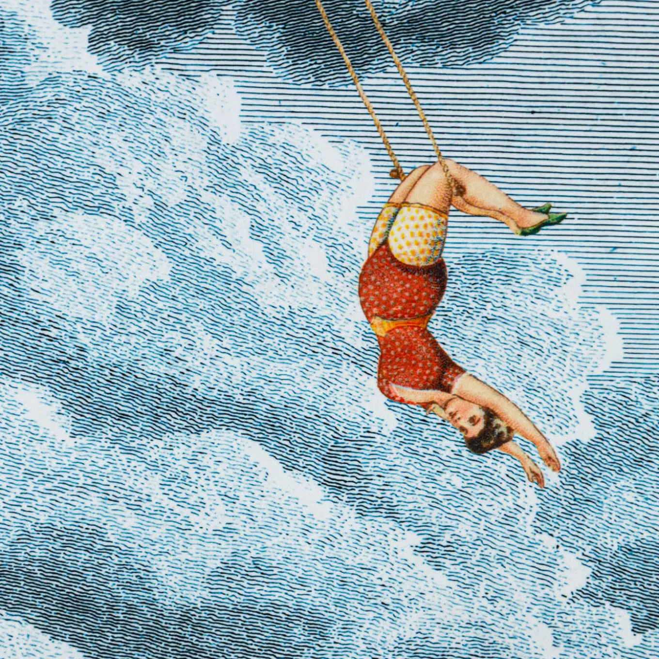 Velvet plaid with Acrobat and ceiling