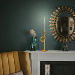 Venetian Amber Knot Candle Holder