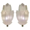 Venetian Sanded Glass Floreal Wall Sconces