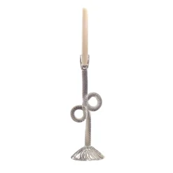 Venetian Transparent Double Knot Murano Glass Candle Holder