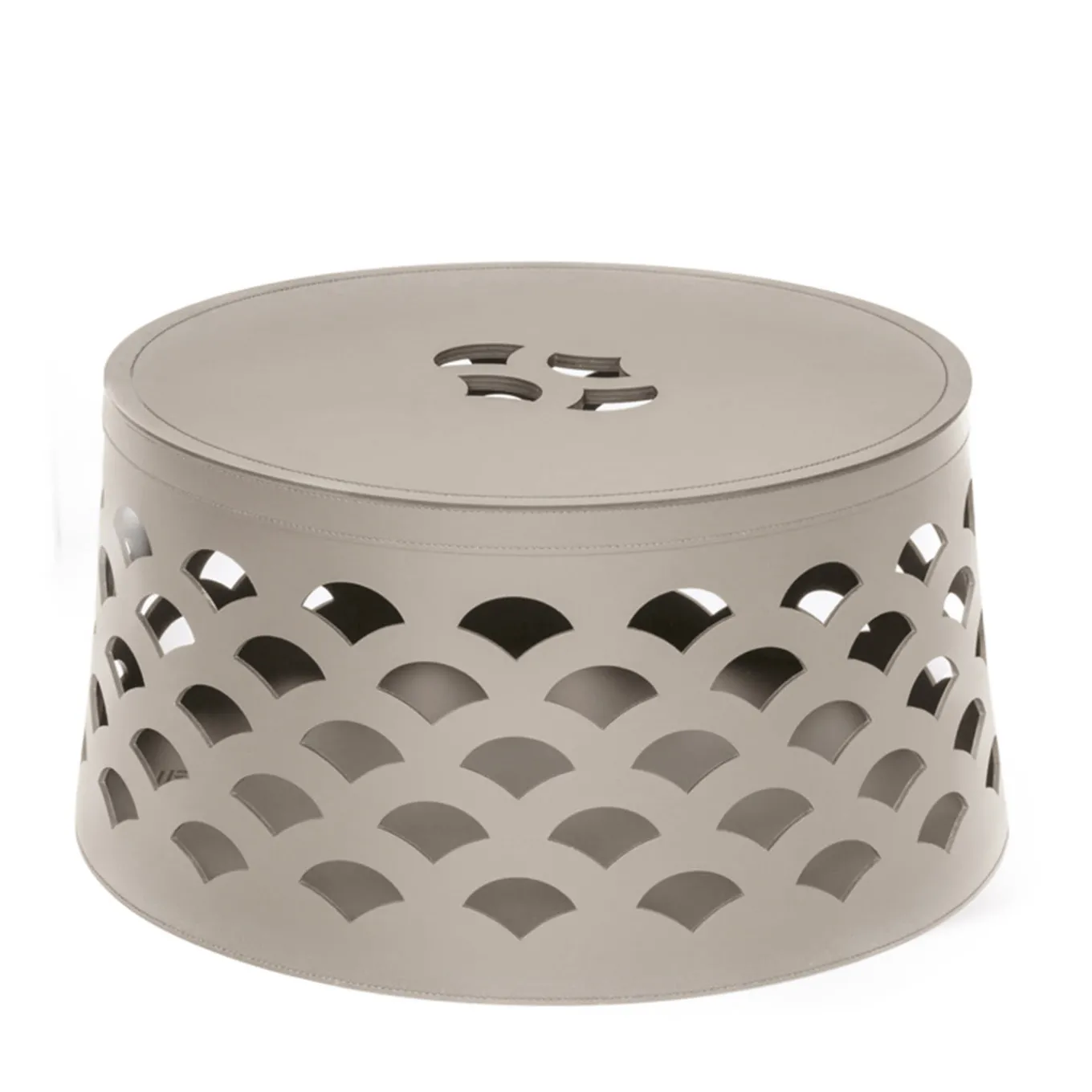 Venezia 10 Beige Round Basket With Lid