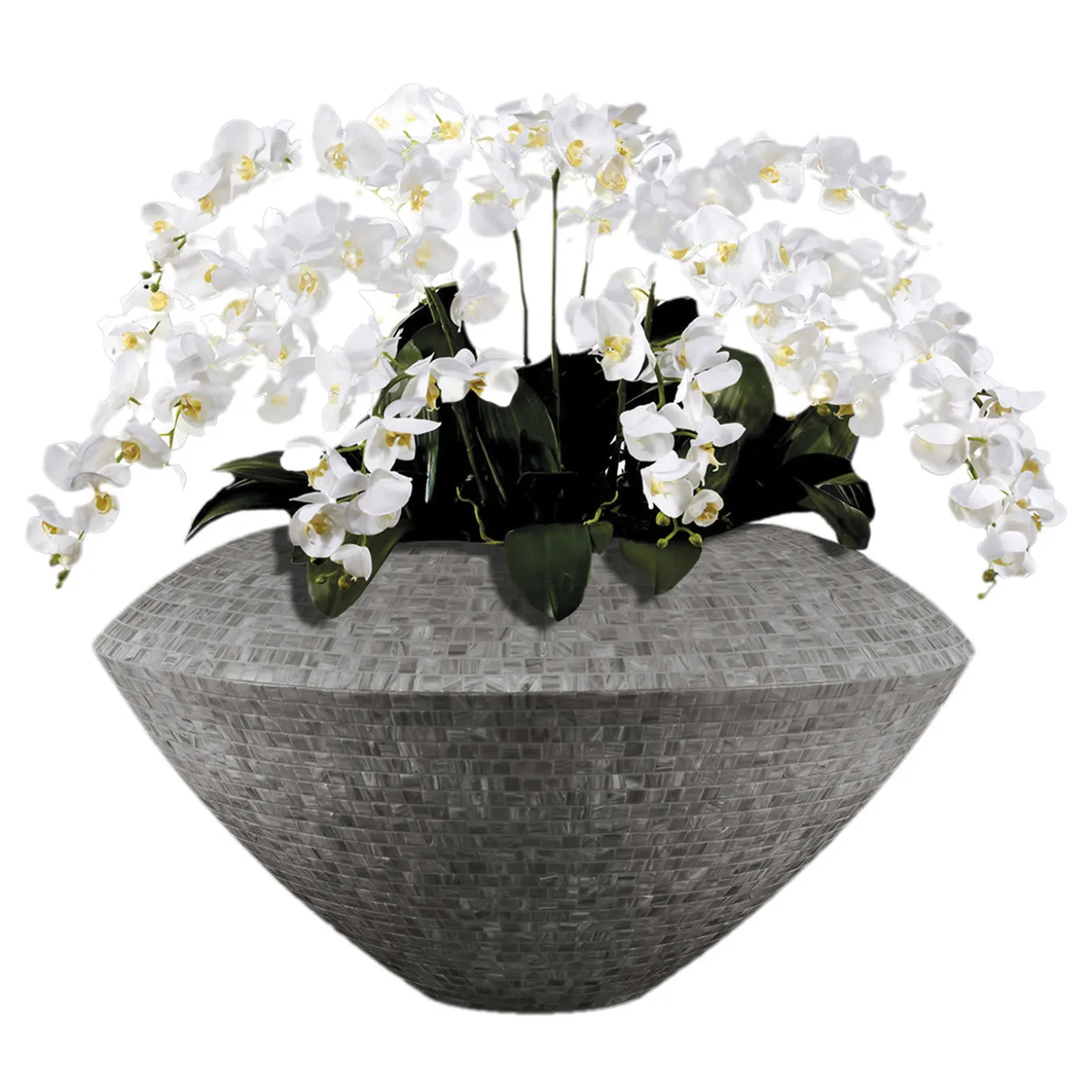 Venezia Gray Mosaic Floral Arrangement