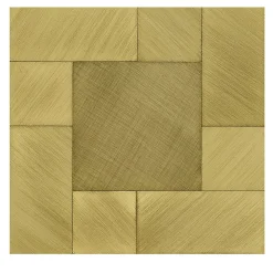 Venezia Set of 9 Satin-Brass Tiles