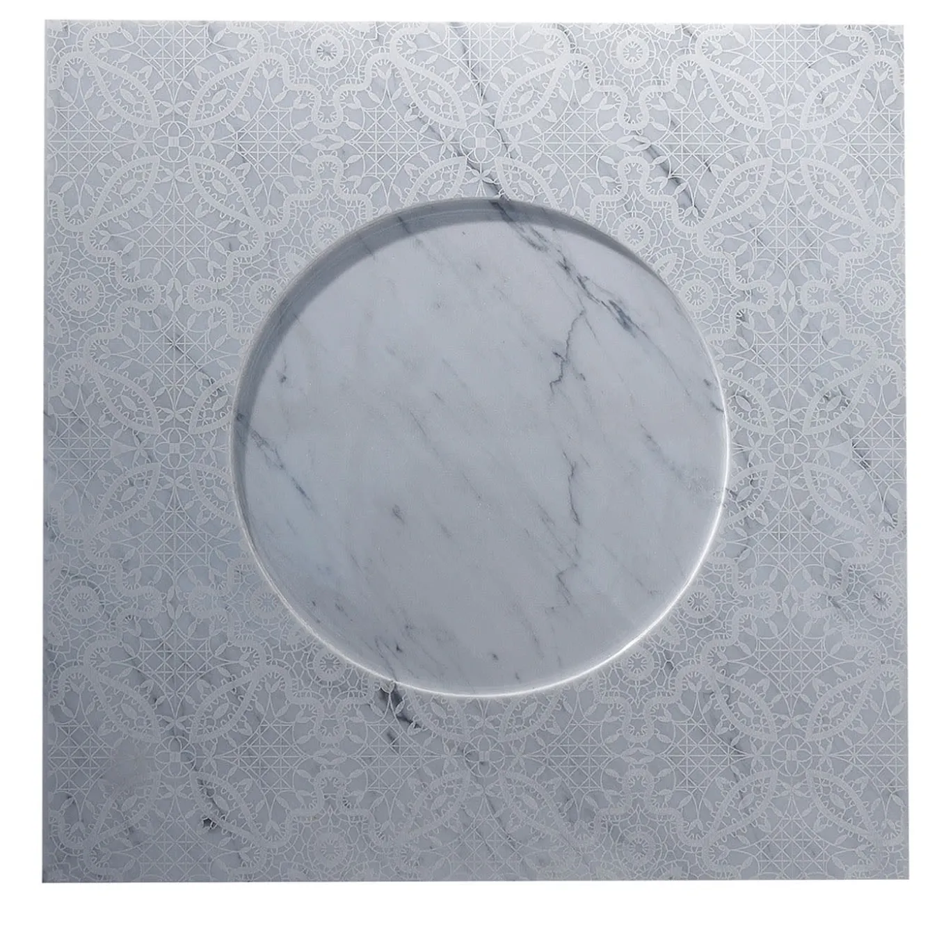 Venezia White Carrara Marble Q Plate