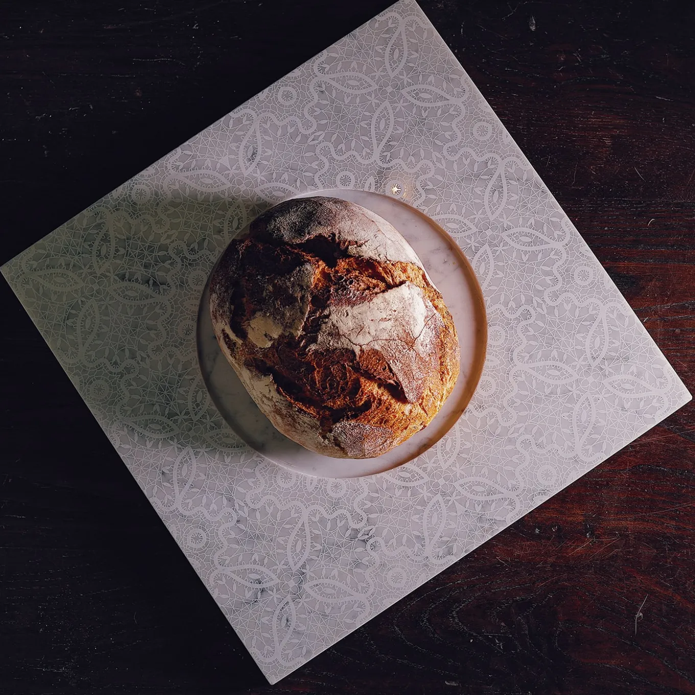 Venezia White Carrara Marble Q Plate