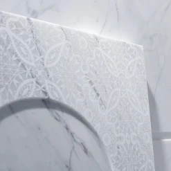 Venezia White Carrara Marble Q Plate
