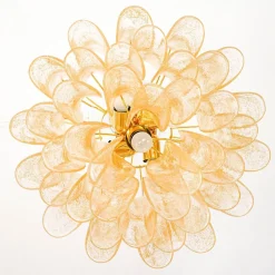 Veneziana 5 Tiers Chandelier With 41 Gold Pulegoso Elements