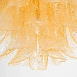 Veneziana 5 Tiers Chandelier With 41 Gold Pulegoso Elements