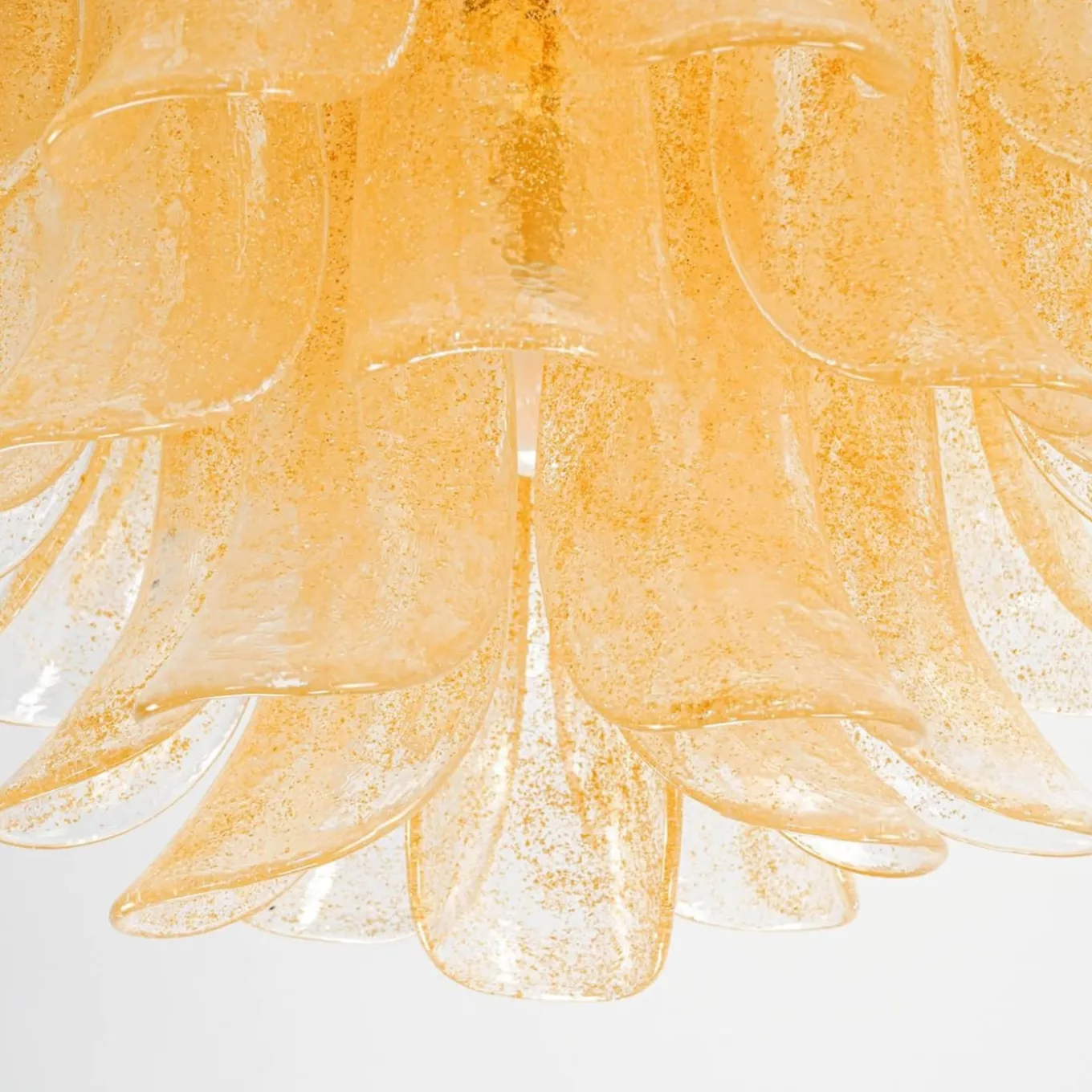 Veneziana 5 Tiers Chandelier With 41 Gold Pulegoso Elements