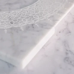 Venti20 White Carrara Marble Q Plate