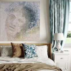 Venus Emerges Beige Textured Resin Painting