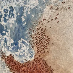 Venus Gaze Beige Textured Resin Painting