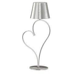 Venus Glossy Silver Brass Rechargeable Table Lamp