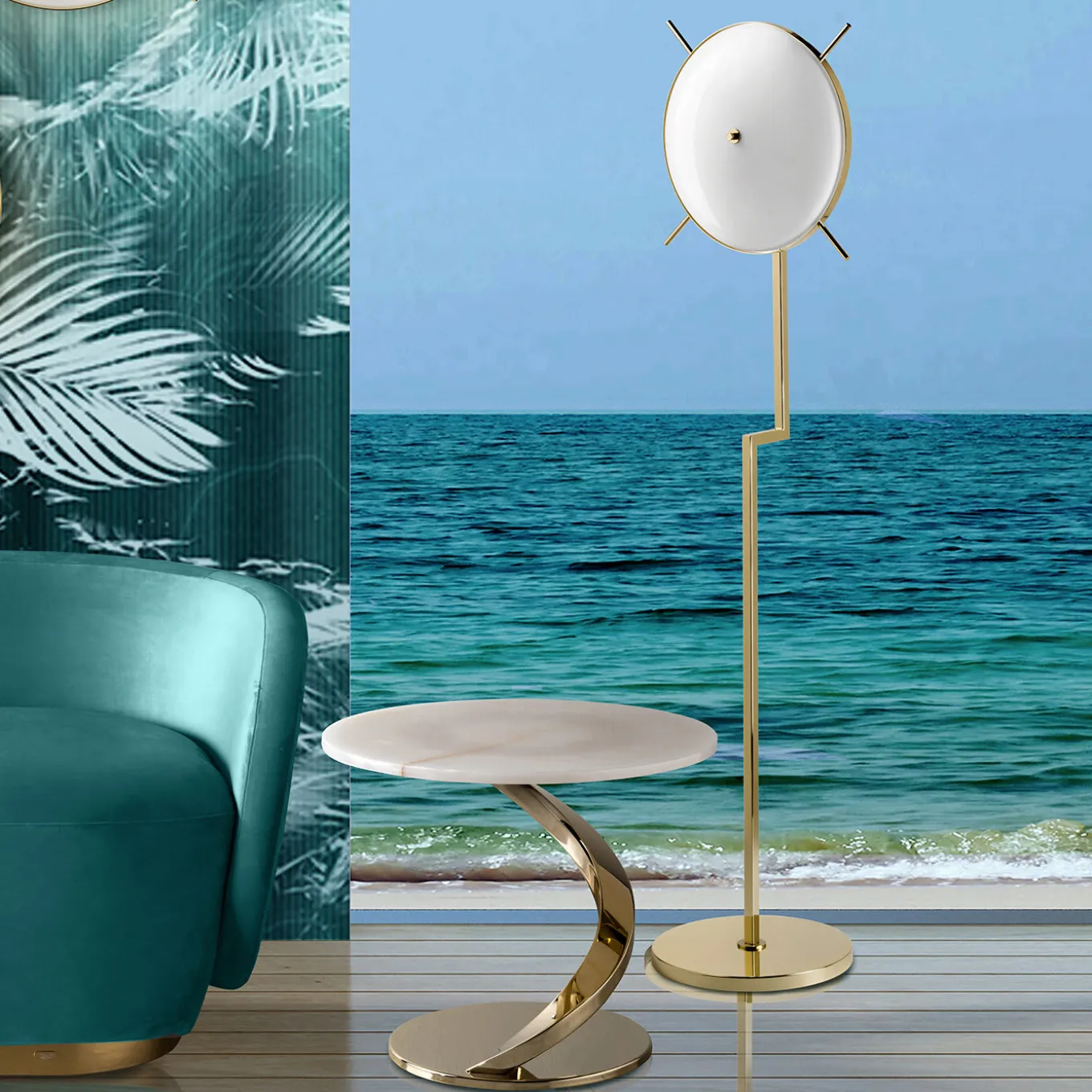 Venusia 2-Light Floor Lamp