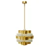 Vertigo Satin Brass & Alabaster Chandelier