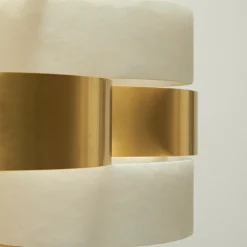 Vertigo Satin Brass & Alabaster Chandelier