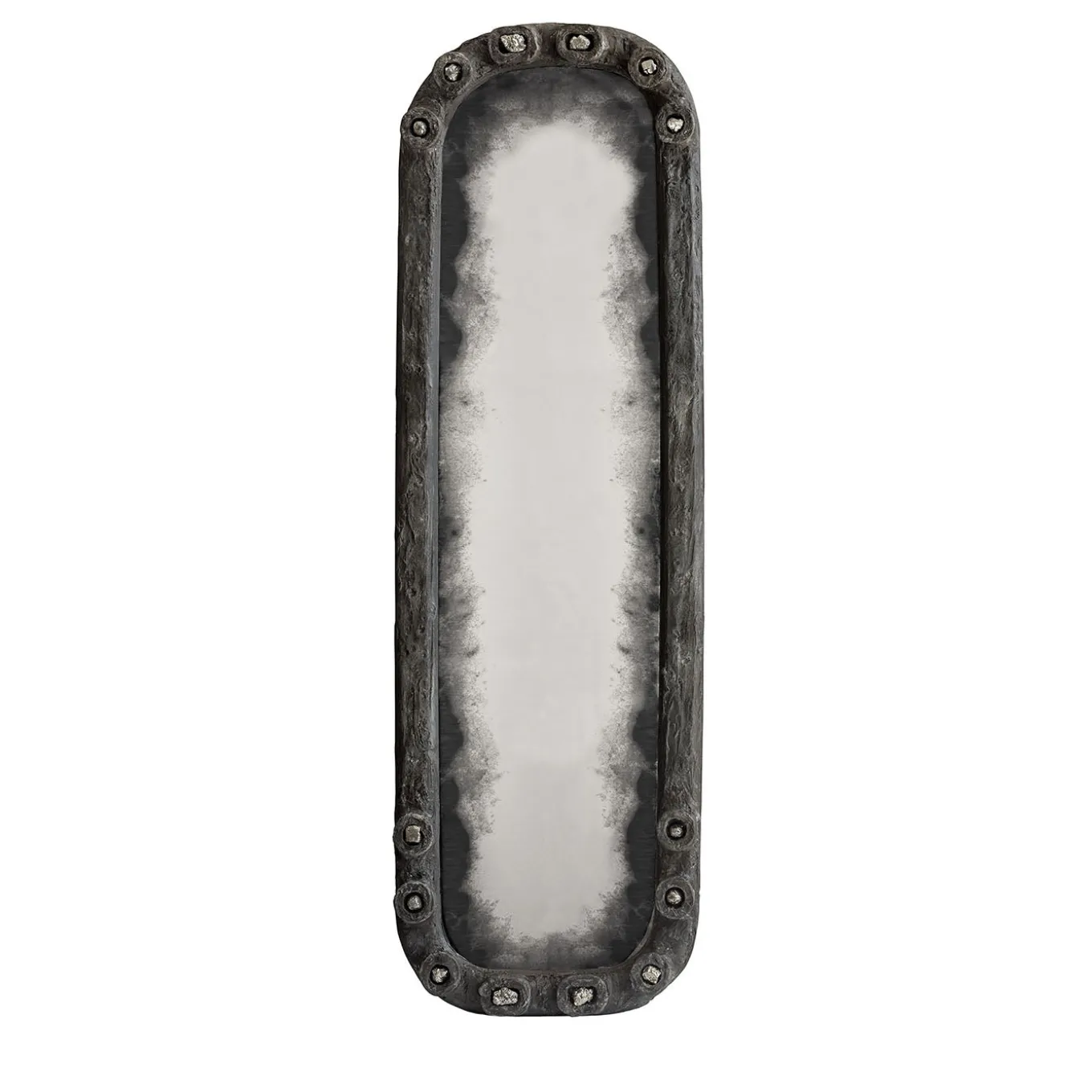 Verve Large Hand-Antiqued Pyrite Mirror