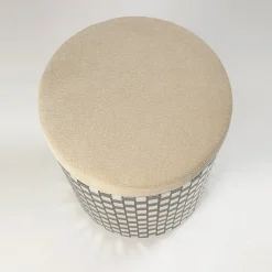 Vesta Optical Black Pouf