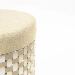 Vesta Optical Gold Pouf