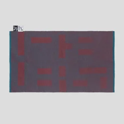 Viceversa Red And Blue Merino Wool Blanket