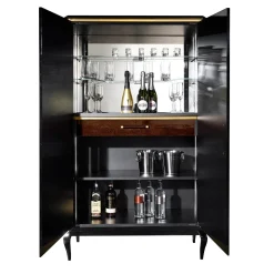 Victor 2-Door Brown Bar Cabinet