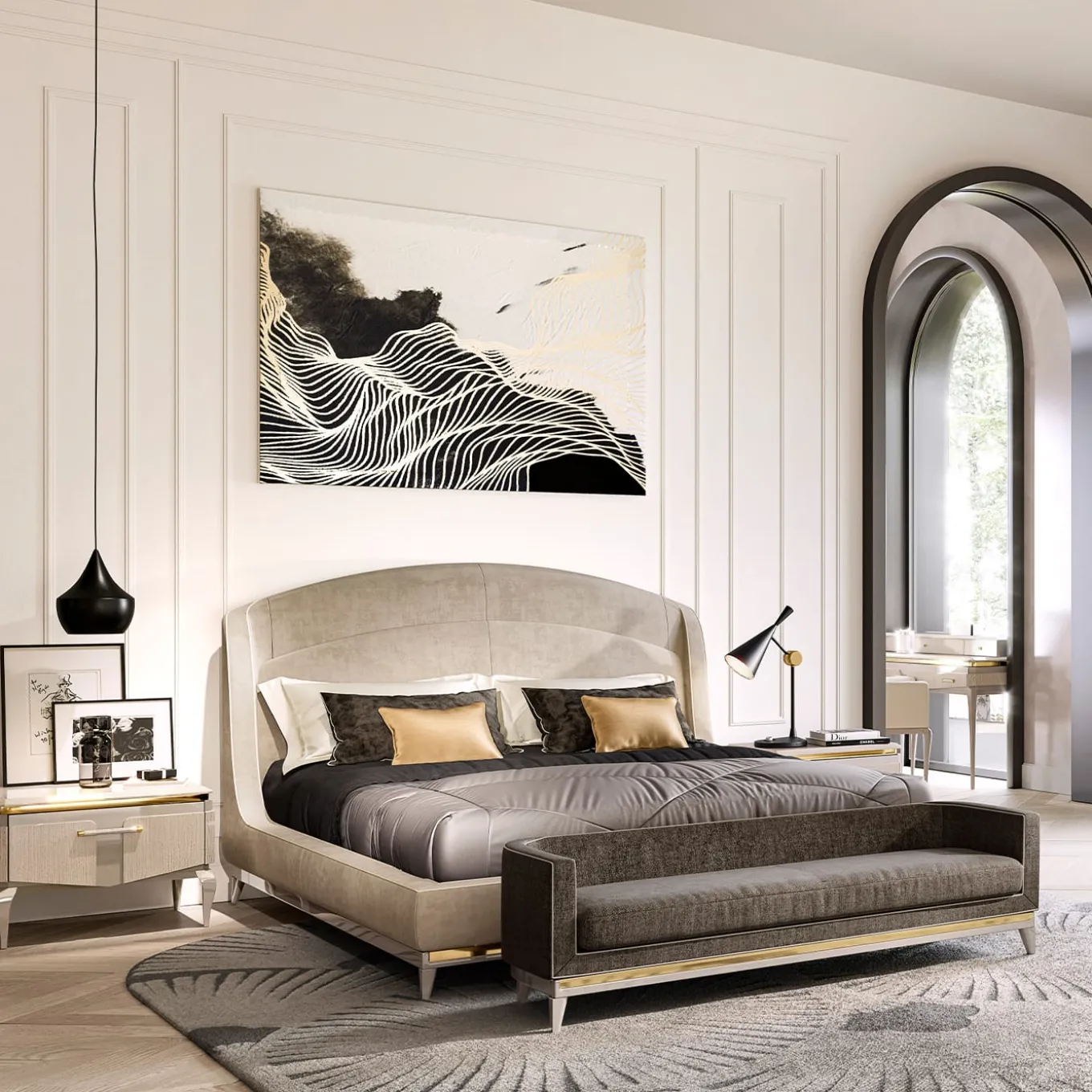 Victor Ivory Bed