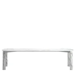Victor White marble Outdoor dining table