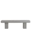 Vicum gray Peperino Stone outdoor bench