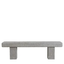 Vicum gray Peperino Stone outdoor bench