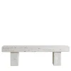 Vicum Travertine Stone Outdoor Bench